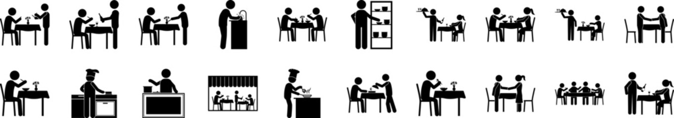 Poster - Restaurant icon collections vector design