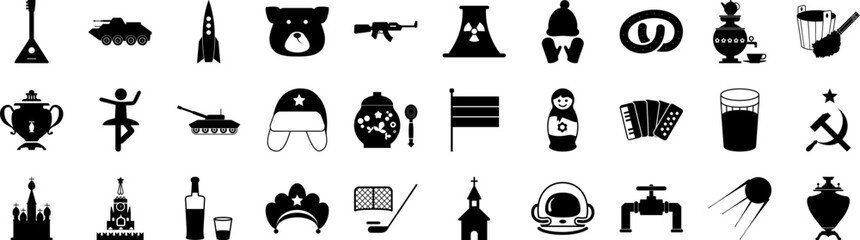 Poster - Russia icon collections vector design