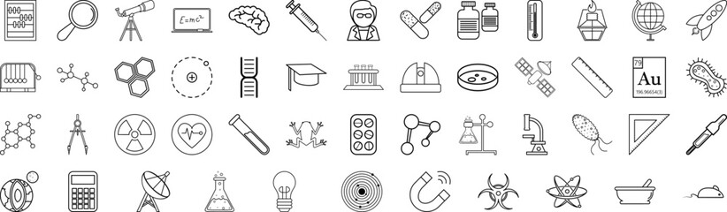 Poster - Science icon collections vector design