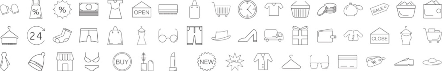 Poster - Shoppingex icon collections vector design