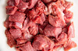 fresh raw sliced meat on a white plate