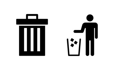 Trash icon vector for web and mobile app. trash can icon. delete sign and symbol.