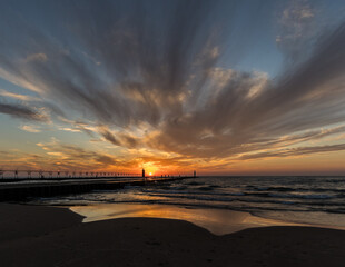 Wall Mural - sunset on the beach