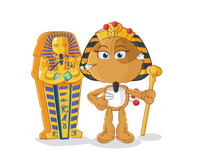 Canvas Print - voodoo doll ancient egypt cartoon. cartoon mascot vector