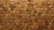 © RocknRoller Studios - 3D, Square Mosaic Tiles arranged in the shape of a wall. Natural, Wood, Blocks stacked to create a Soft sheen block background. 3D Render