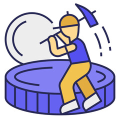 Sticker - cryptomining icon