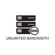 unlimited bandwidth icon , web icon