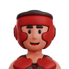 Wall Mural - Boxer Player 3D Avatar