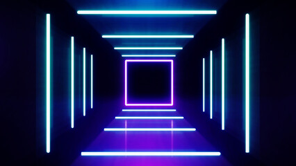 Wall Mural - abstract sci-fi retro style of the 80s. laser neon bright background. design for banners advertising