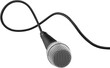 Leinwandbild Motiv Microphone handheld microphone mic audio equipment corded microphone singing sound
