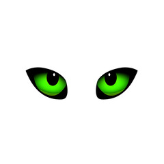 Wall Mural - Green cat eye vector illustration