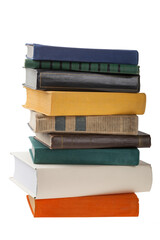 Wall Mural - stack of books isolated on background.