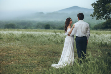 Wall Mural - Happy couple. Wedding photo. Couple in love. Bride and groom. High quality photo