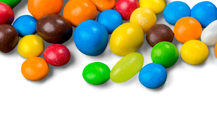 Poster - Assortment of colorful candies close-up view