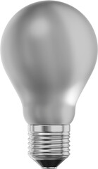 Poster - Realistic white light bulb. 3D rendering. PNG Icon on transparent background