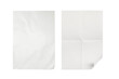 Leinwandbild Motiv two sheet of paper or a4 paper fold isolated on white