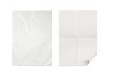 Fototapeta Desenie - two sheet of paper or a4 paper fold isolated on white