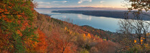 Germany, Baden-Wuerrttemberg, Lake Constance, Sipplingen, Autumn Forest, Alps And Lake
