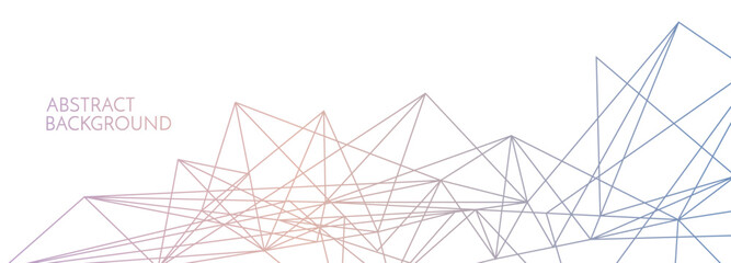 Aufkleber - Connection background. Network concept with dots and lines. Vector illustration