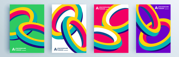 Modern abstract covers set, minimal covers design. Colorful geometric background, vector illustration.
