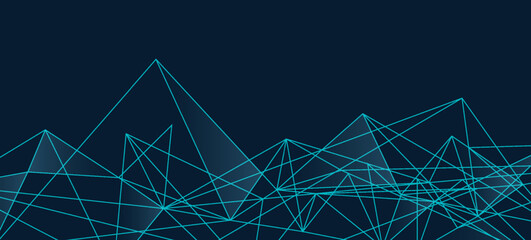 Aufkleber - Connection background. Network concept with dots and lines. Vector illustration