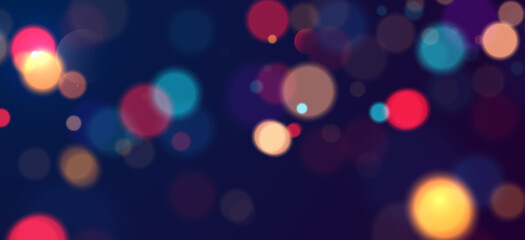 Aufkleber - Colorful bokeh lights background. Blurred circle shapes. Vector illustration 