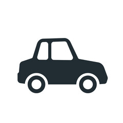 Sticker - Car side view icon - simple vector logo