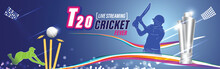 ICC Men's T20 World Cup Cricket Championship Abstract Background.
