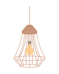 Poster - Ceiling light semi flat color vector object. Editable element. Full sized item on white. Interior design. Living room design simple cartoon style illustration for web graphic design and animation