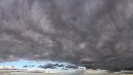 Wall Mural - fantastic thunderclouds at sunrise