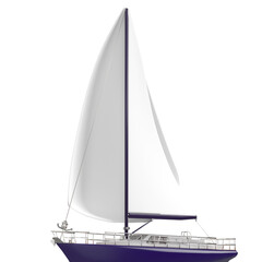 3d rendering illustration of a regatta sailboat