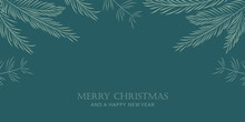 Christmas Background With Fir Branches And Copy Space