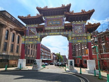 Gate To Chinatown In Liverpool UK.