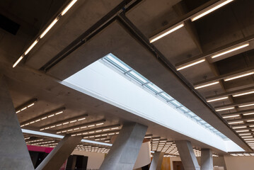 Poster - Interior view of skylight in modern architecture.