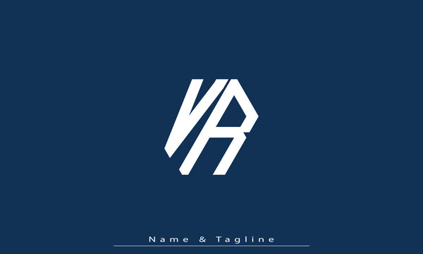 Alphabet letters Initials Monogram logo VR , RV