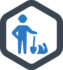 Sticker - Under construction sign icon