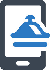 Poster - Online food order icon