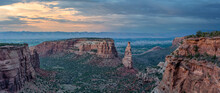 Sunset At Colorado National Monument In Grand Junction, Colorado- Independence Monument View 
