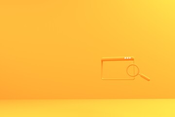 Poster - Internet web search window concept with magnifying glass- 3D render