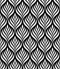 Wall Mural - Vector seamless texture. Modern geometric background with curly tiles.