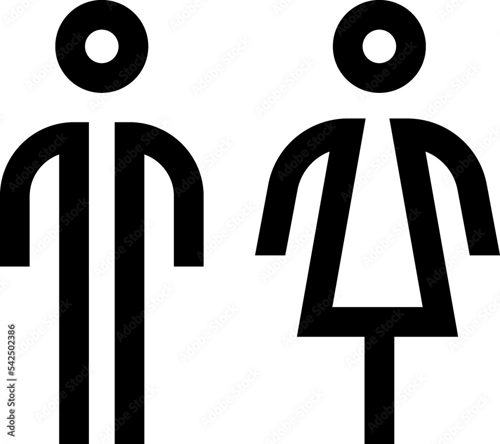 Man and woman, male and female sign. WC symbol Stock Illustration ...