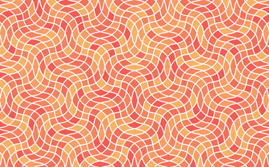 Wall Mural -  Wavy Mosaic Geometric Pattern