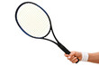 Gesture series: man hand with tennis racket.