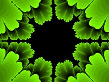 Yellow Green Fractal Background