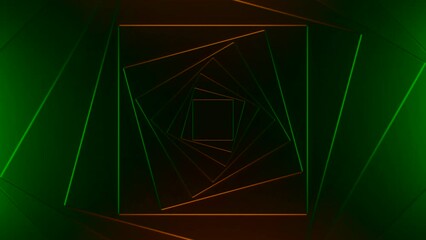 Poster - Abstract futuristic technological background with contrasting lights moving in a circle. Design. Endless geometric corridor.