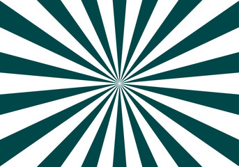 Sticker - retro green sunburst background with rays 