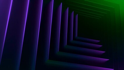 Poster - Abstract futuristic technological background with contrasting lights moving in a circle. Design. Endless geometric corridor.