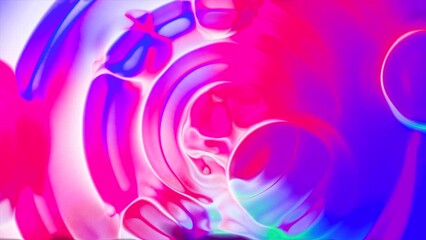 Poster - Colorful abstract liquid spinning with bubbles. Motion. Circles on surface of colorful bright liquid with bubbles. Dense colorful liquid with bubbles on surface