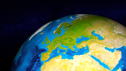 Wall Mural - Earth globe focused on Europe