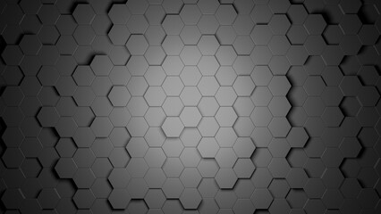 Aufkleber - Realistic abstract honeycomb background. 3d rendering.